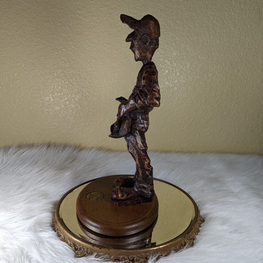 Ducks Unlimited Doug Dutenhoeffer Signed Wooden Hunting Sculpture Wood Vintage - Picture 2 of 10